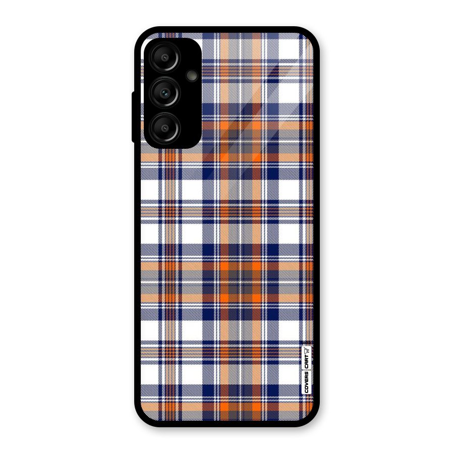 Shades Of Check Glass Back Case for Galaxy A14 5G