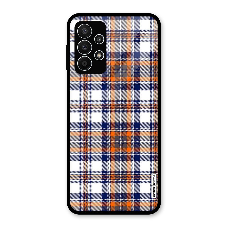 Shades Of Check Glass Back Case for Galaxy A23