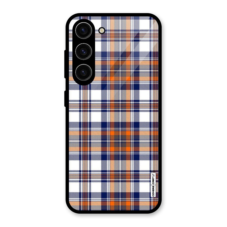 Shades Of Check Glass Back Case for Galaxy S23