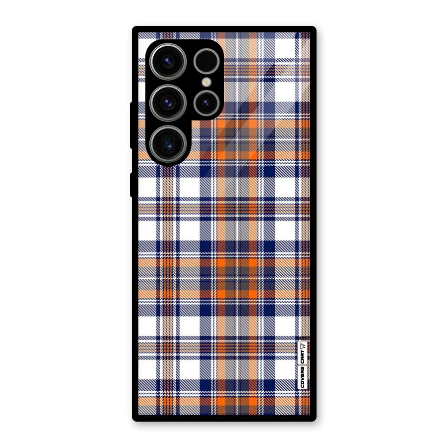 Shades Of Check Glass Back Case for Galaxy S23 Ultra