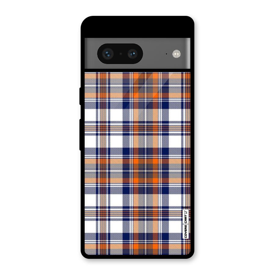 Shades Of Check Glass Back Case for Google Pixel 7
