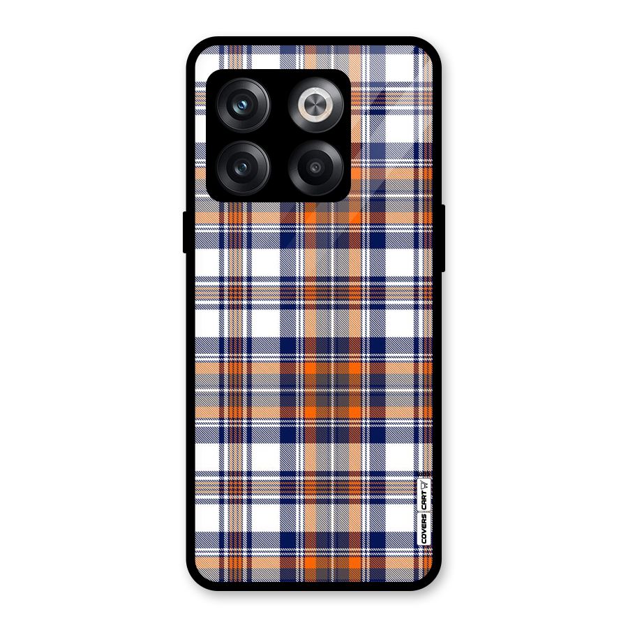 Shades Of Check Glass Back Case for OnePlus 10T