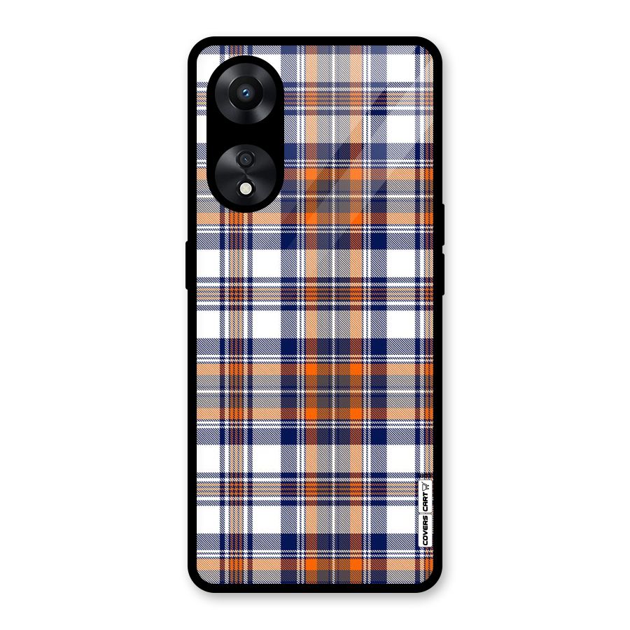 Shades Of Check Glass Back Case for Oppo A78