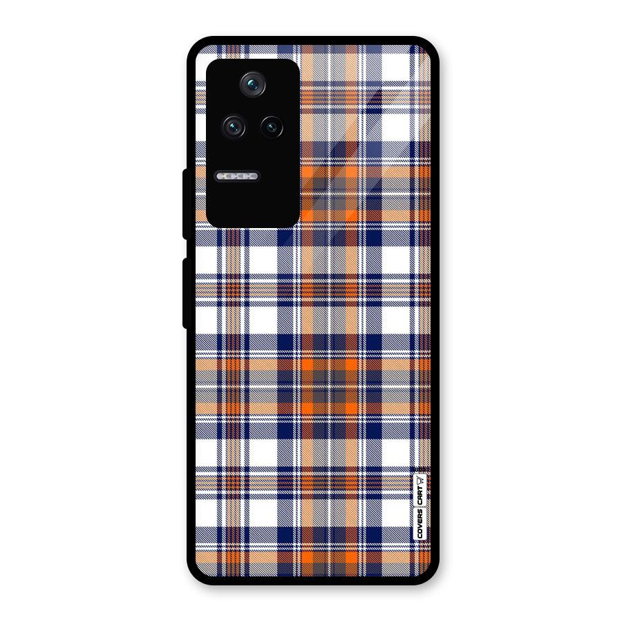 Shades Of Check Glass Back Case for Poco F4 5G