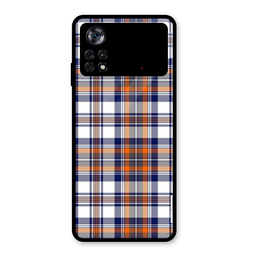 Shades Of Check Glass Back Case for Poco X4 Pro 5G