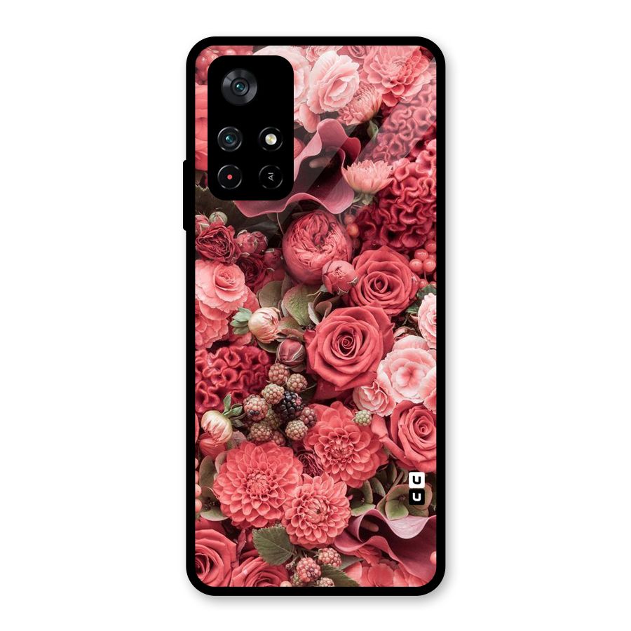 Shades Of Peach Glass Back Case for Poco M4 Pro 5G