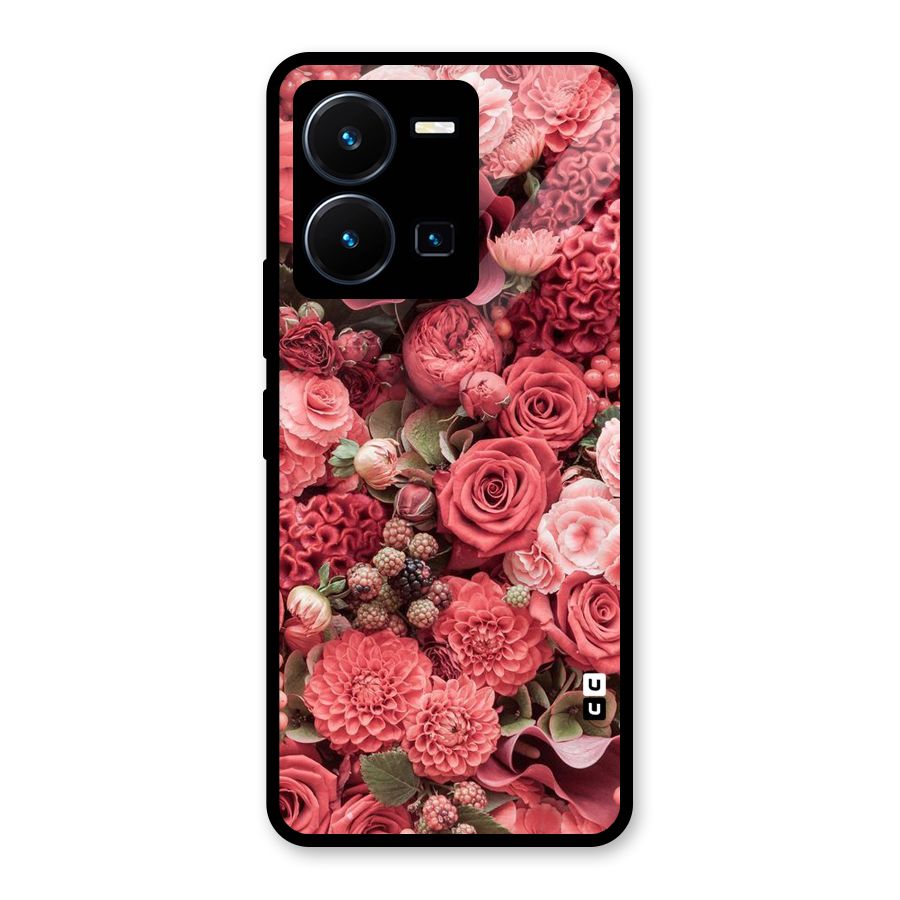 Shades Of Peach Glass Back Case for Vivo Y35