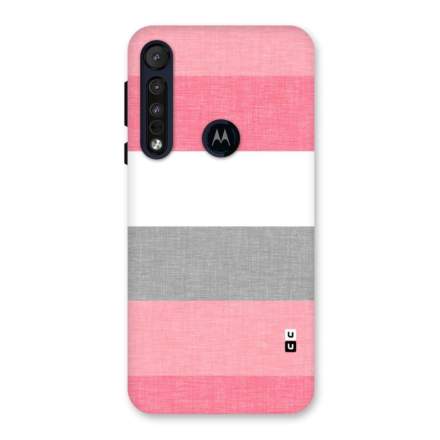 Shades Pink Stripes Back Case for Motorola One Macro