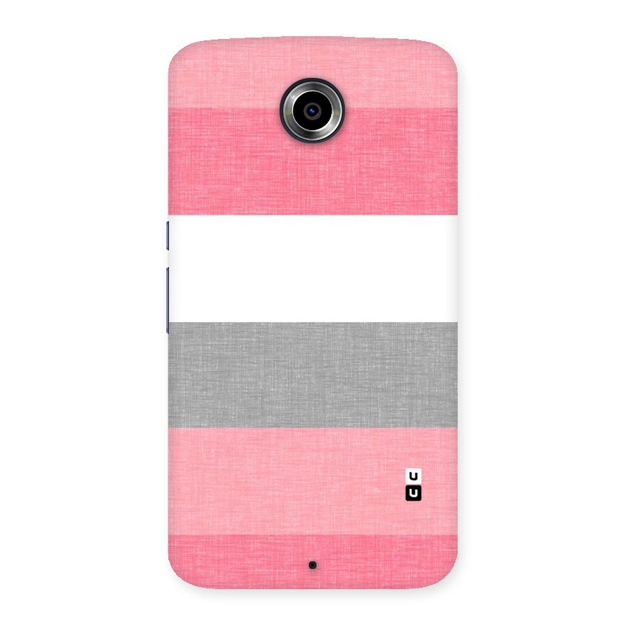 Shades Pink Stripes Back Case for Nexsus 6