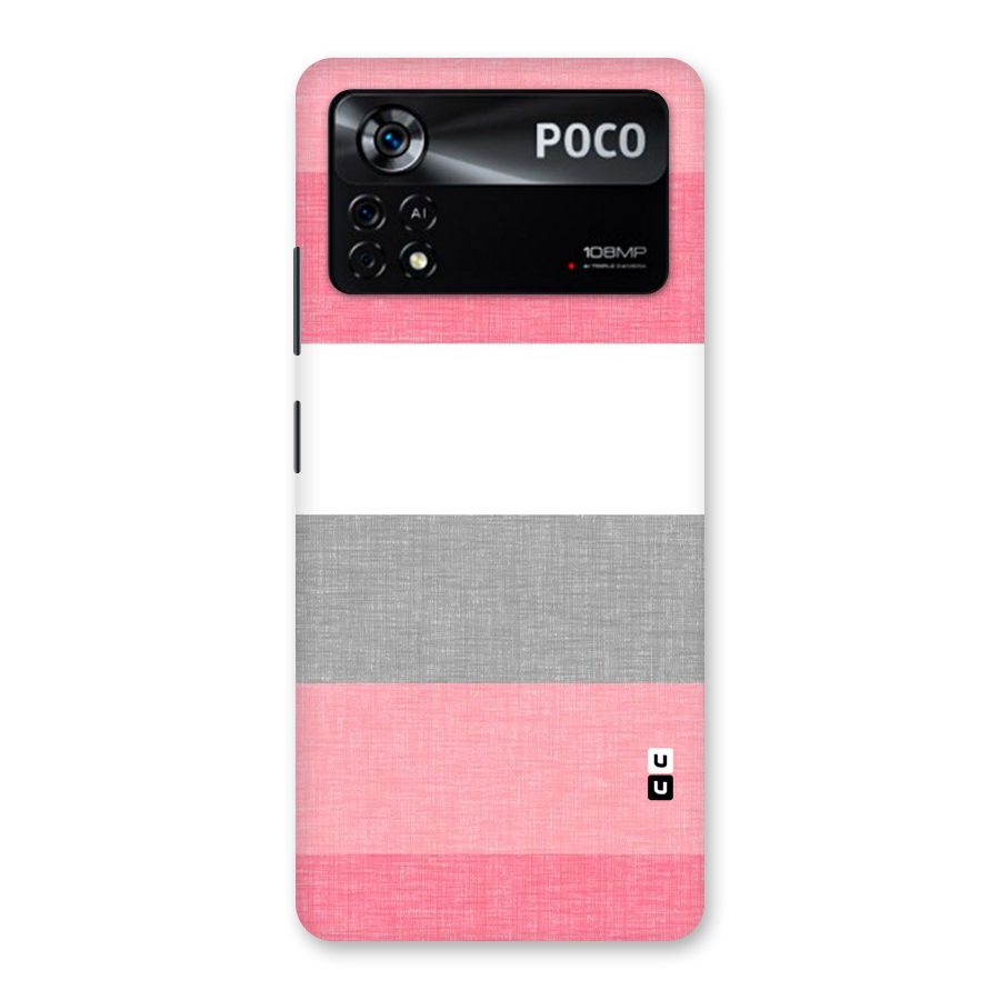 Shades Pink Stripes Back Case for Poco X4 Pro 5G