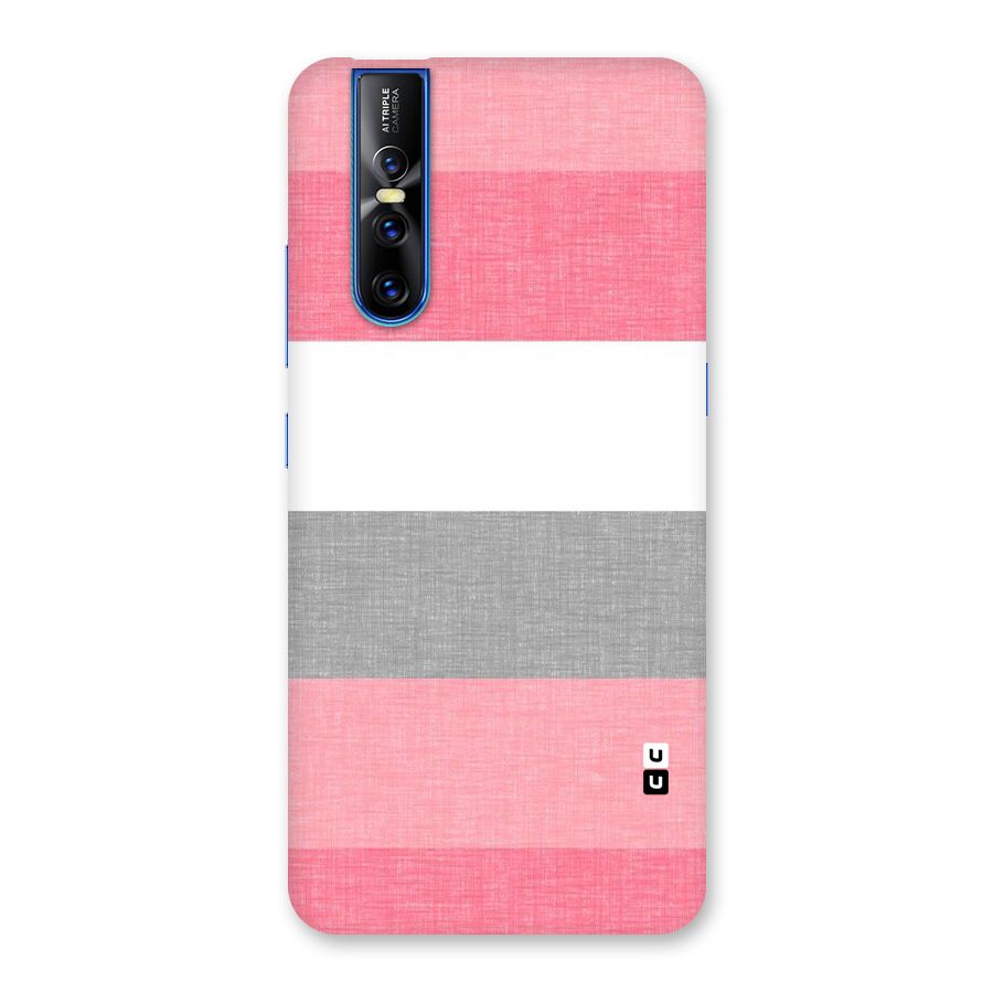 Shades Pink Stripes Back Case for Vivo V15 Pro