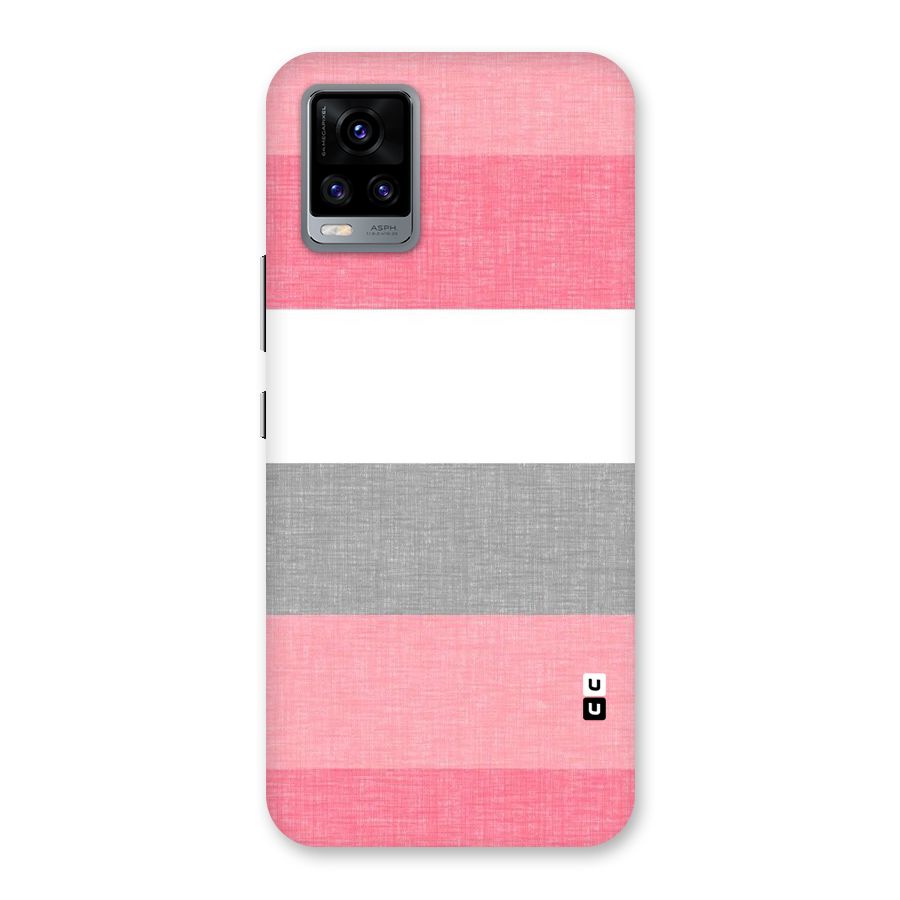Shades Pink Stripes Back Case for Vivo V20