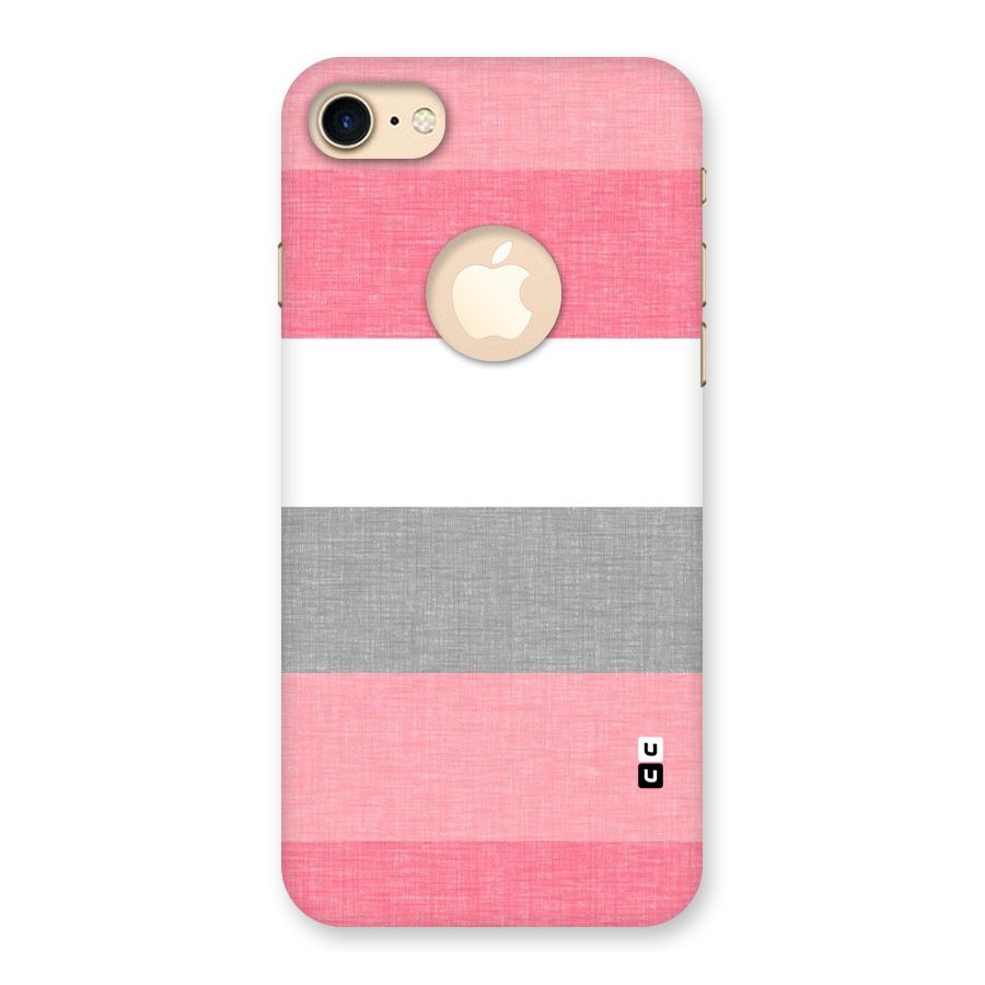 Shades Pink Stripes Back Case for iPhone 7 Logo Cut