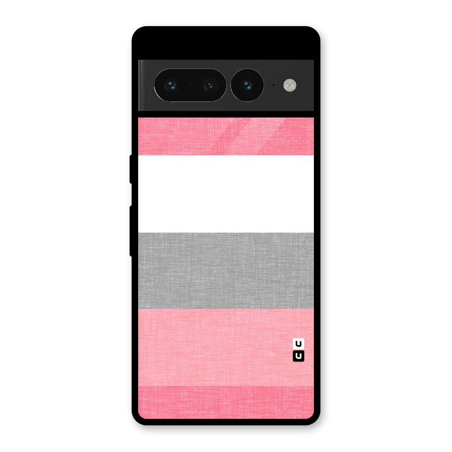 Shades Pink Stripes Glass Back Case for Google Pixel 7 Pro