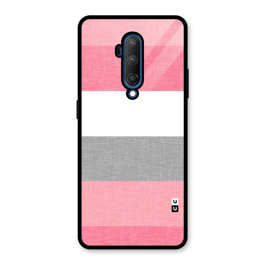 Shades Pink Stripes Glass Back Case for OnePlus 7T Pro