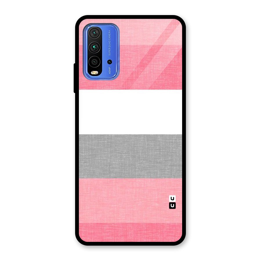Shades Pink Stripes Glass Back Case for Redmi 9 Power
