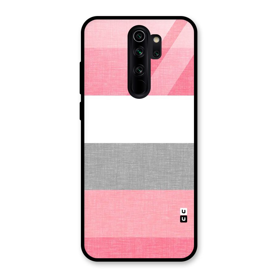 Shades Pink Stripes Glass Back Case for Redmi Note 8 Pro