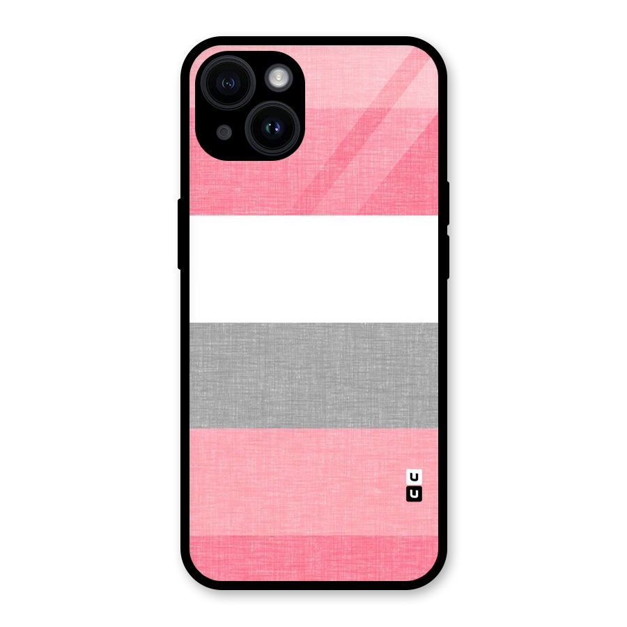 Shades Pink Stripes Glass Back Case for iPhone 14