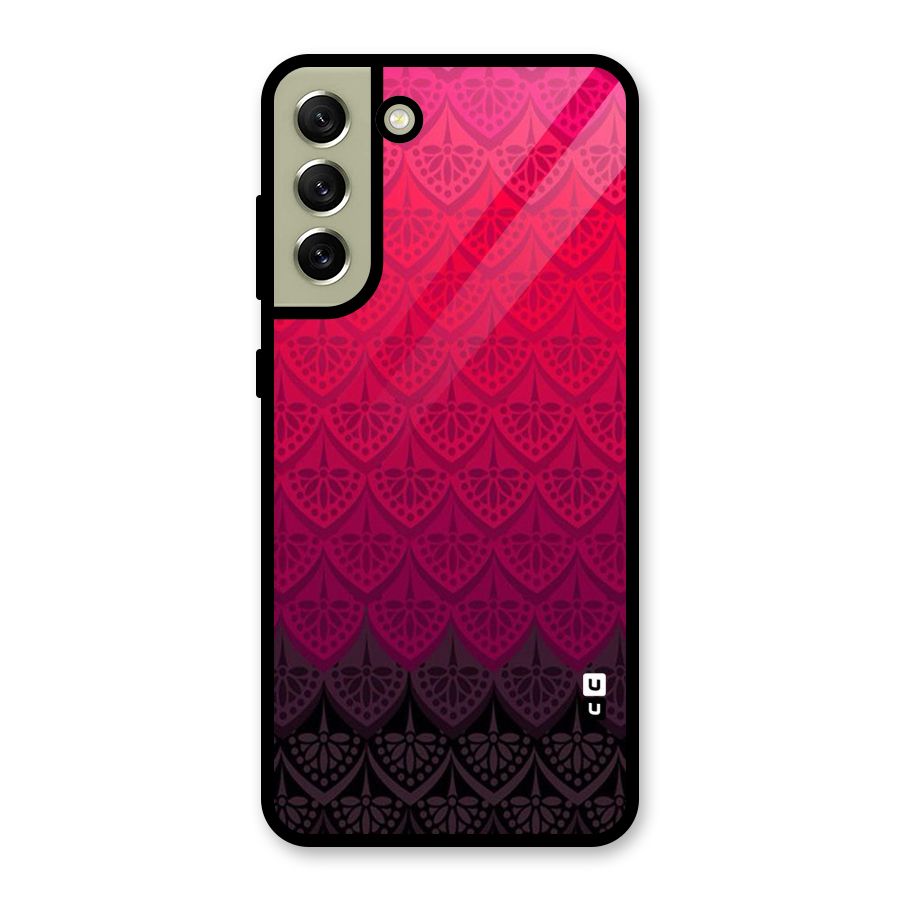 Shades Red Design Glass Back Case for Galaxy S21 FE 5G