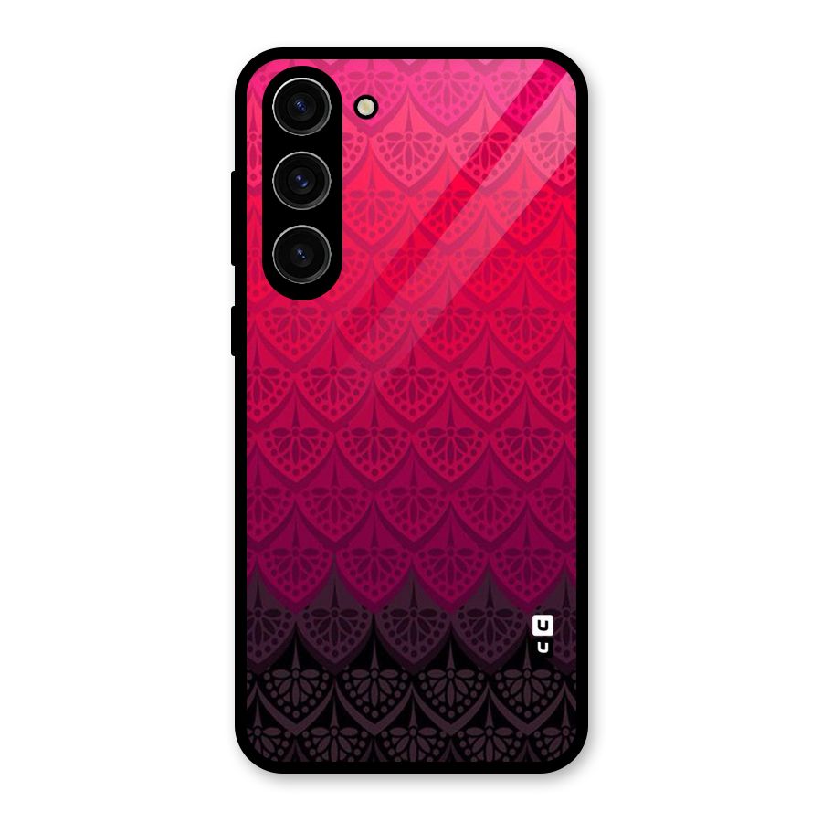Shades Red Design Glass Back Case for Galaxy S23 Plus