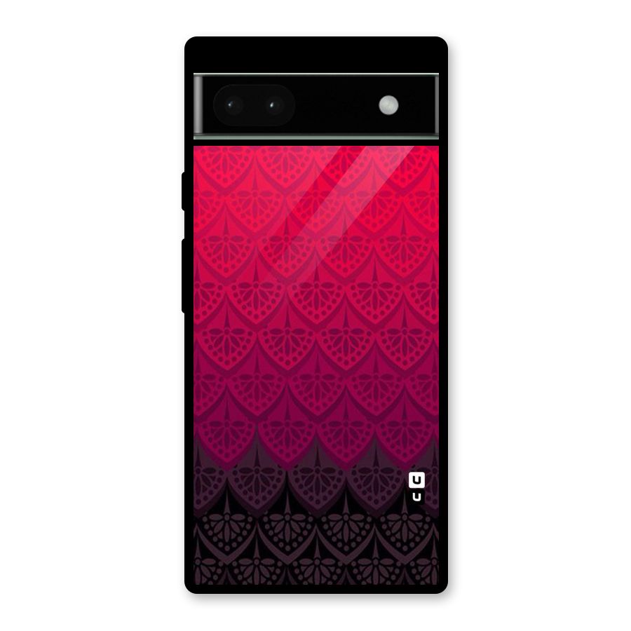 Shades Red Design Glass Back Case for Google Pixel 6a