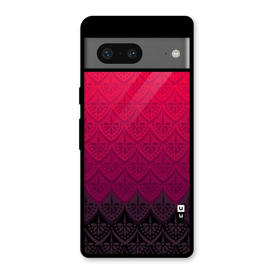 Shades Red Design Glass Back Case for Google Pixel 7