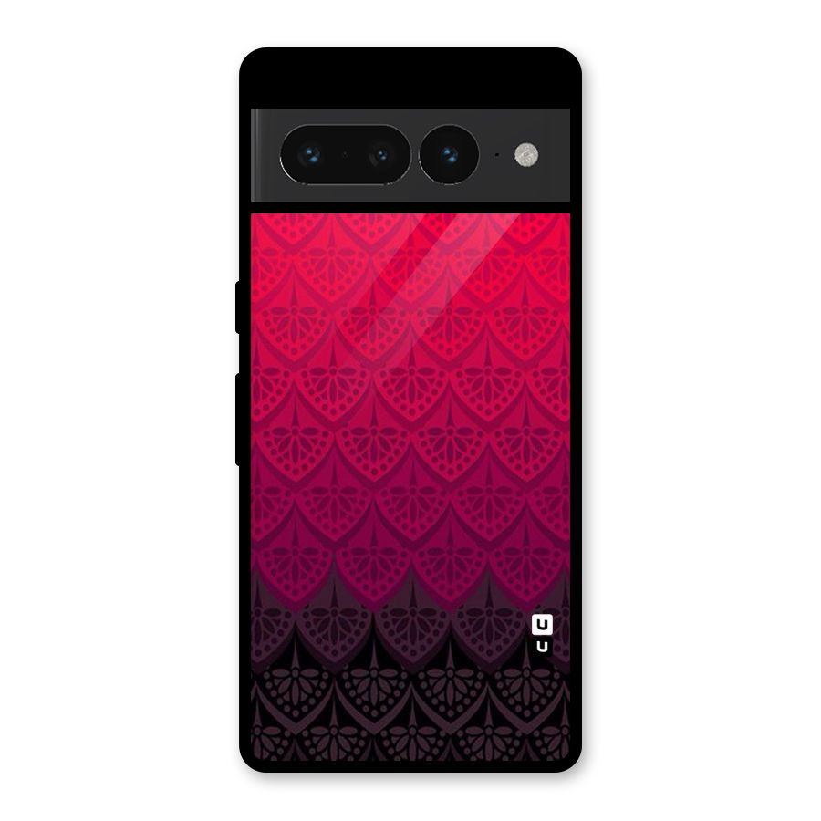Shades Red Design Glass Back Case for Google Pixel 7 Pro