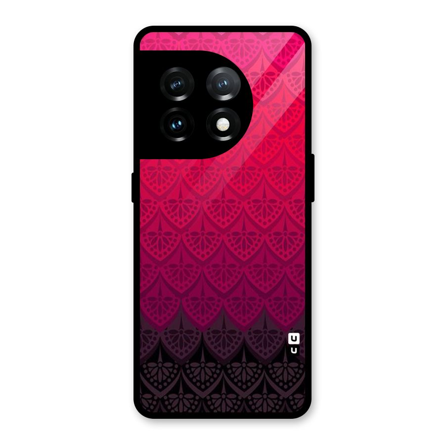 Shades Red Design Glass Back Case for OnePlus 11