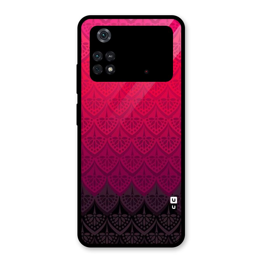 Shades Red Design Glass Back Case for Poco M4 Pro 4G