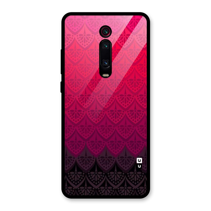 Shades Red Design Glass Back Case for Redmi K20 Pro