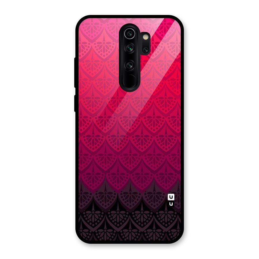 Shades Red Design Glass Back Case for Redmi Note 8 Pro