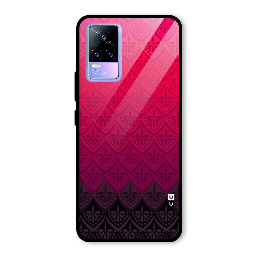 Shades Red Design Glass Back Case for Vivo Y73