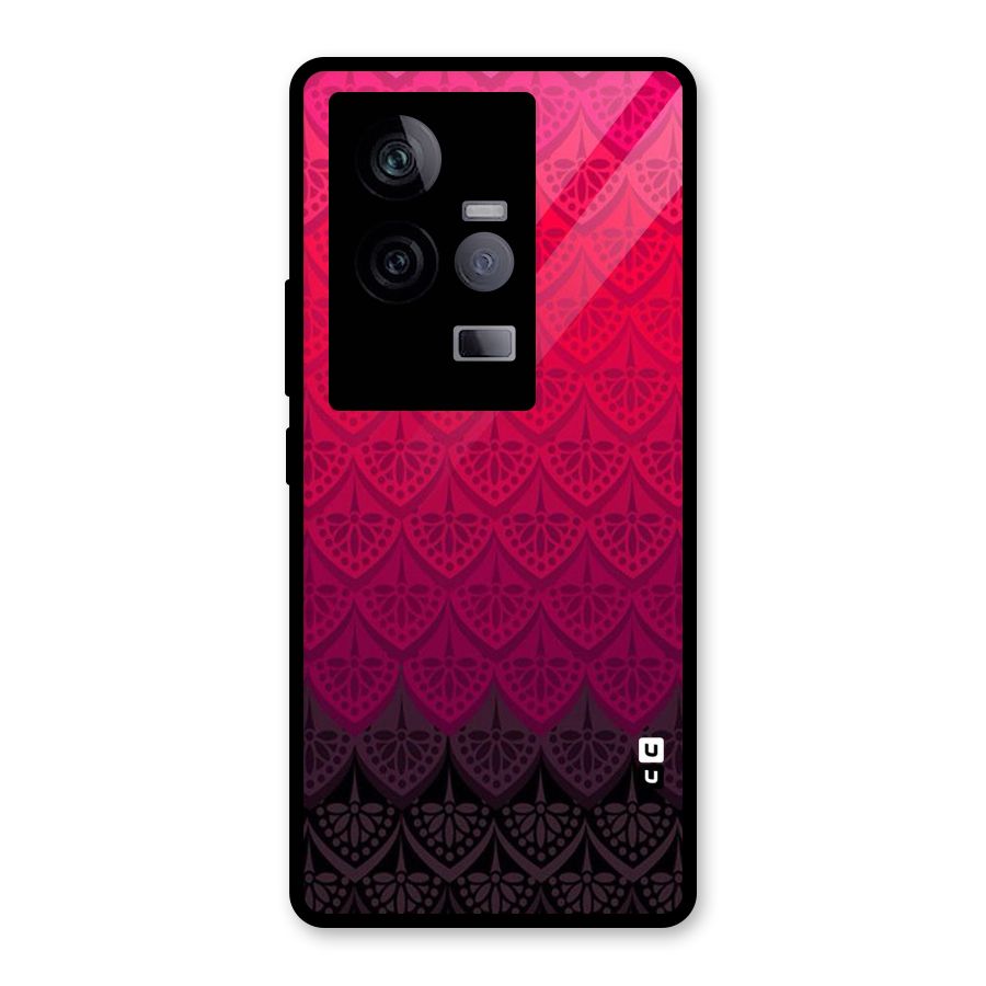 Shades Red Design Glass Back Case for Vivo iQOO 11 5G