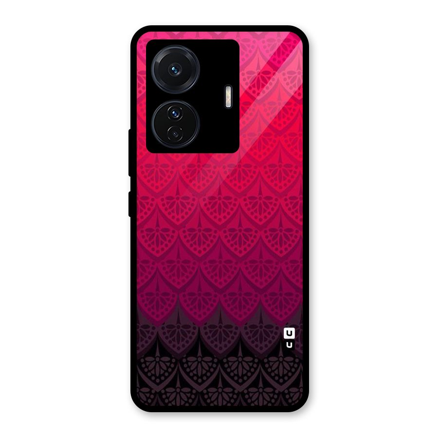 Shades Red Design Glass Back Case for Vivo iQOO Z6 Pro