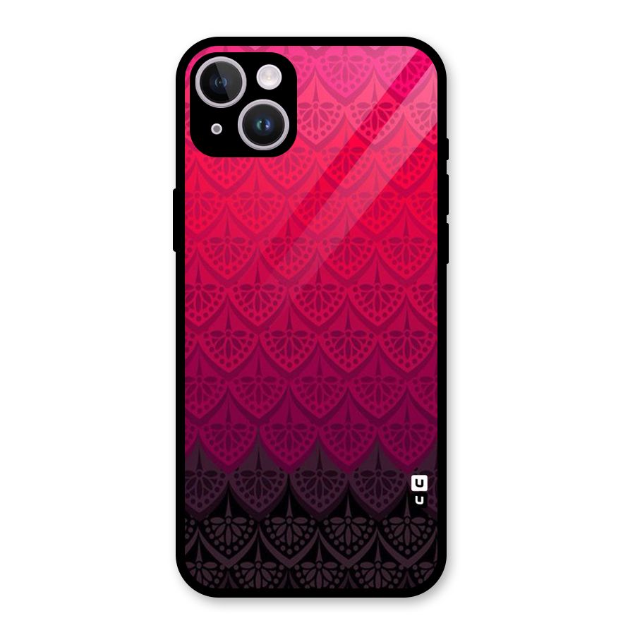 Shades Red Design Glass Back Case for iPhone 14 Plus