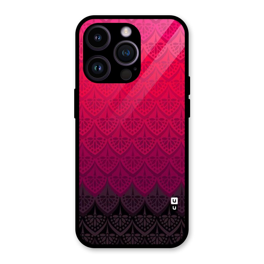 Shades Red Design Glass Back Case for iPhone 14 Pro