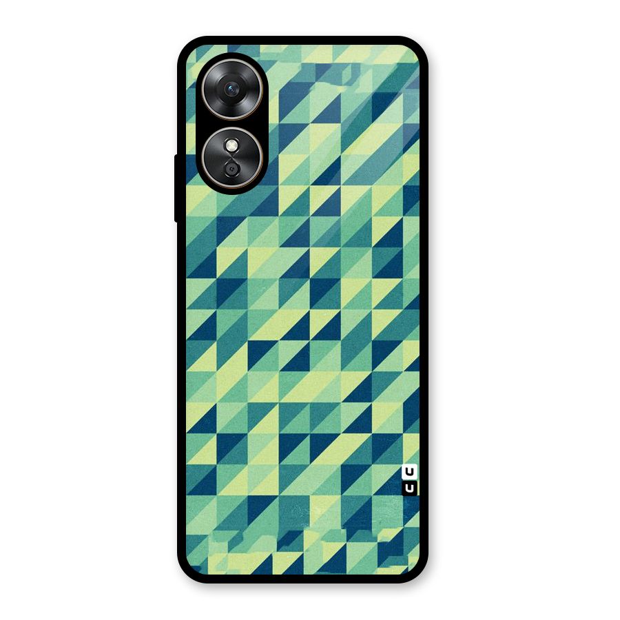 Shady Green Glass Back Case for Oppo A17