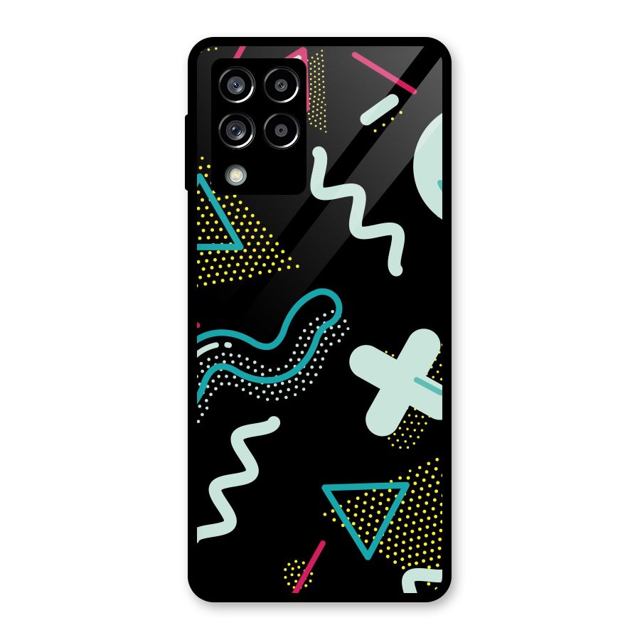 Shapes Pattern Glass Back Case for Galaxy M53 5G