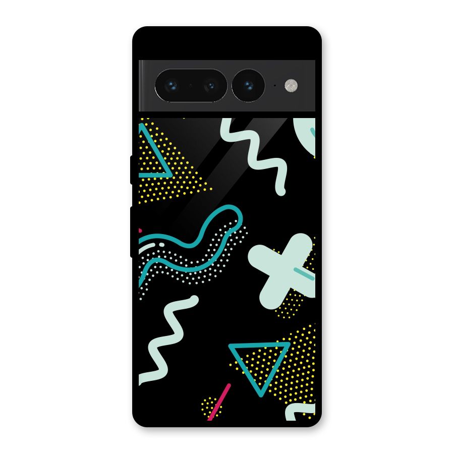 Shapes Pattern Glass Back Case for Google Pixel 7 Pro