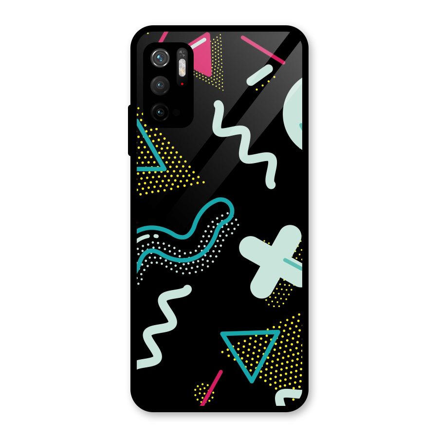 Shapes Pattern Glass Back Case for Poco M3 Pro 5G