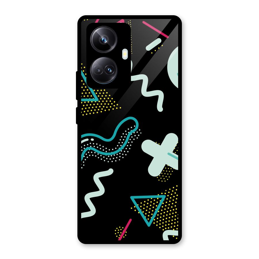 Shapes Pattern Glass Back Case for Realme 10 Pro Plus