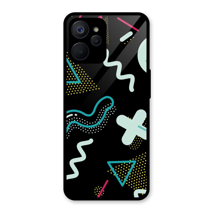 Shapes Pattern Glass Back Case for Realme 9i 5G
