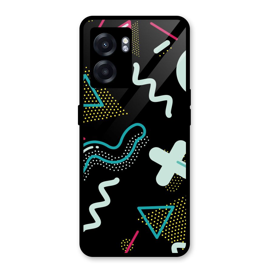 Shapes Pattern Glass Back Case for Realme Narzo 50 5G