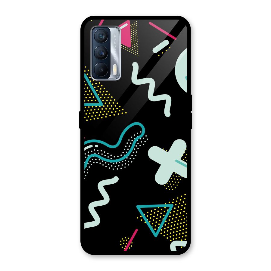 Shapes Pattern Glass Back Case for Realme X7