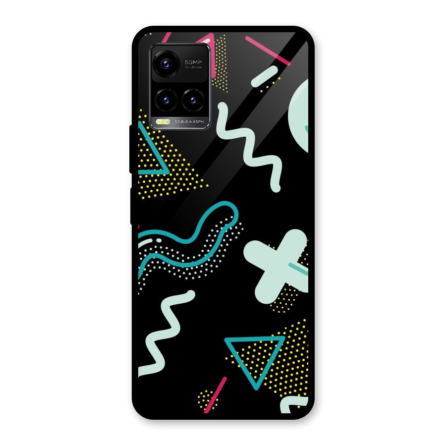 Shapes Pattern Glass Back Case for Vivo Y21T