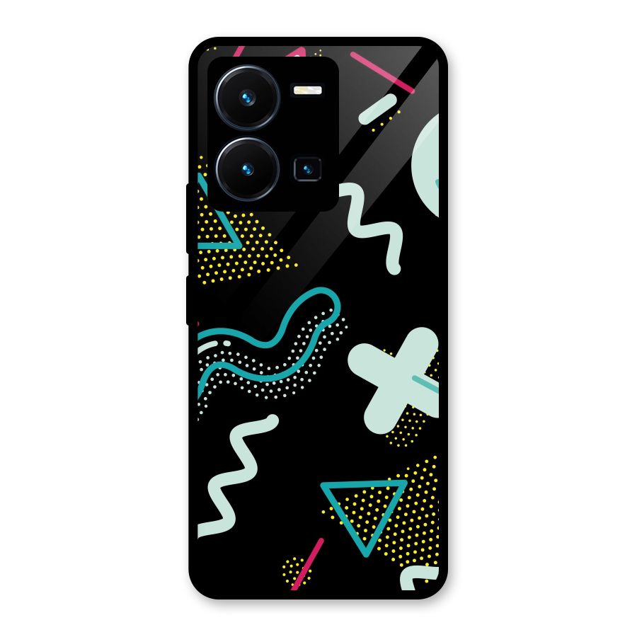 Shapes Pattern Glass Back Case for Vivo Y35