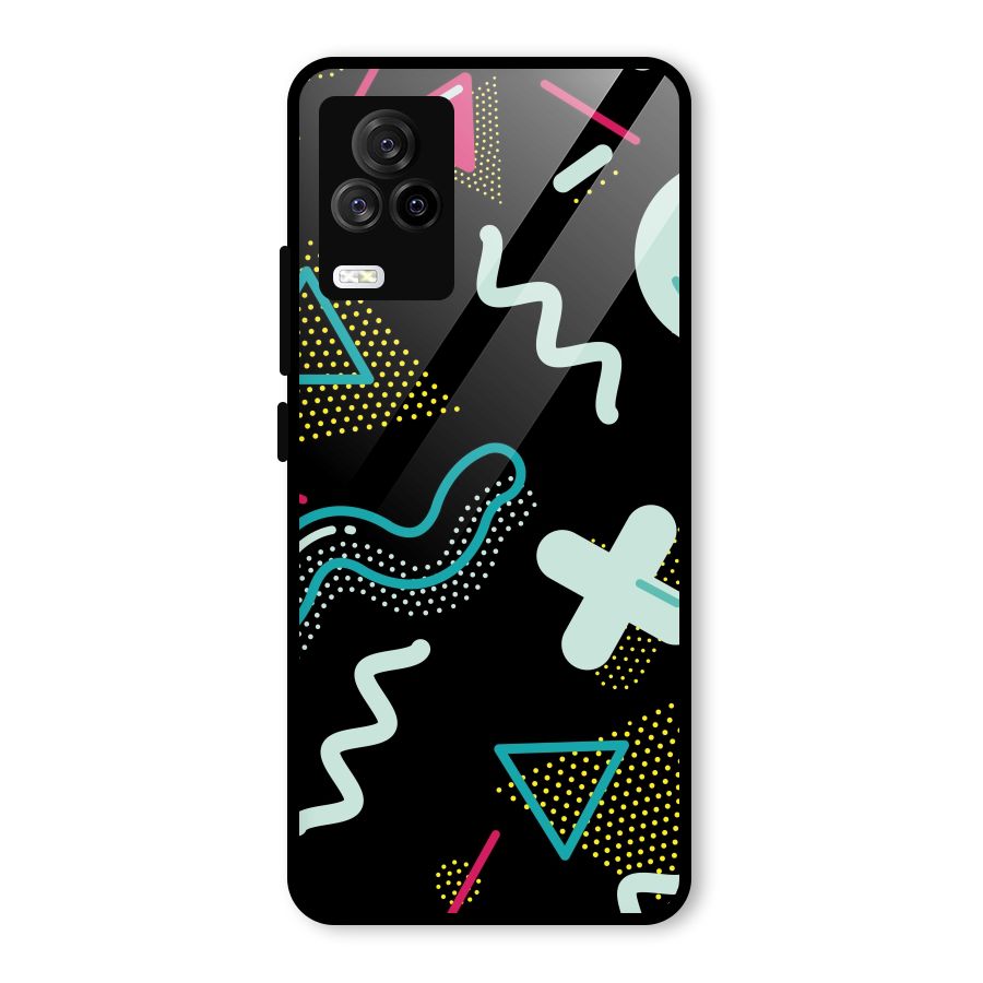 Shapes Pattern Glass Back Case for Vivo iQOO 7 Legend 5G