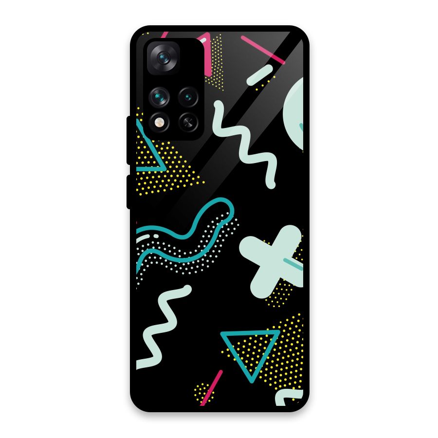 Shapes Pattern Glass Back Case for Xiaomi 11i HyperCharge 5G
