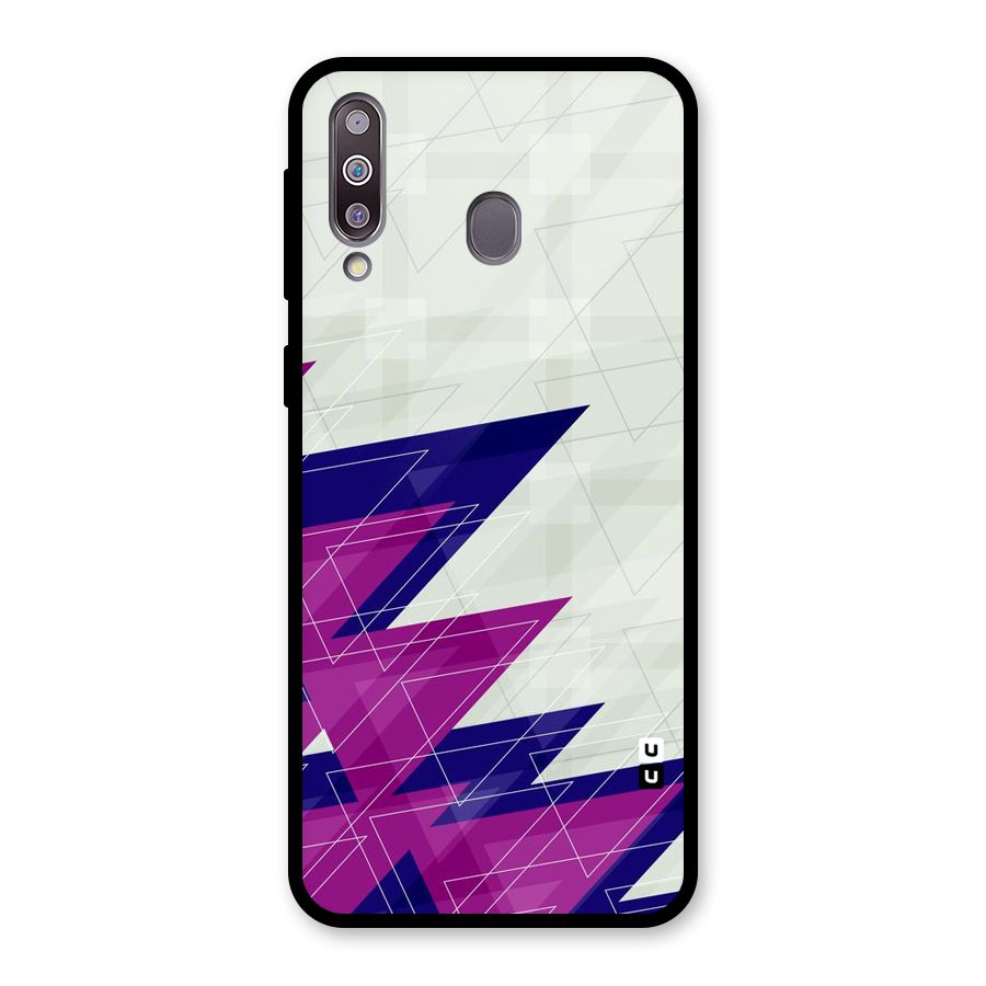Sharp Abstract Design Glass Back Case for Galaxy M30