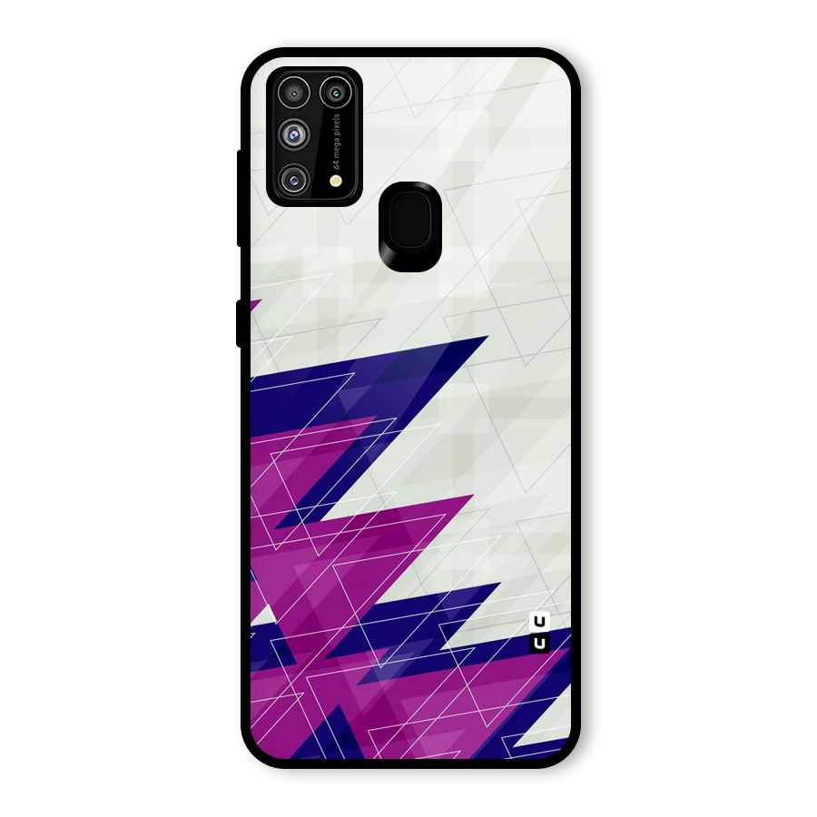 Sharp Abstract Design Glass Back Case for Galaxy M31